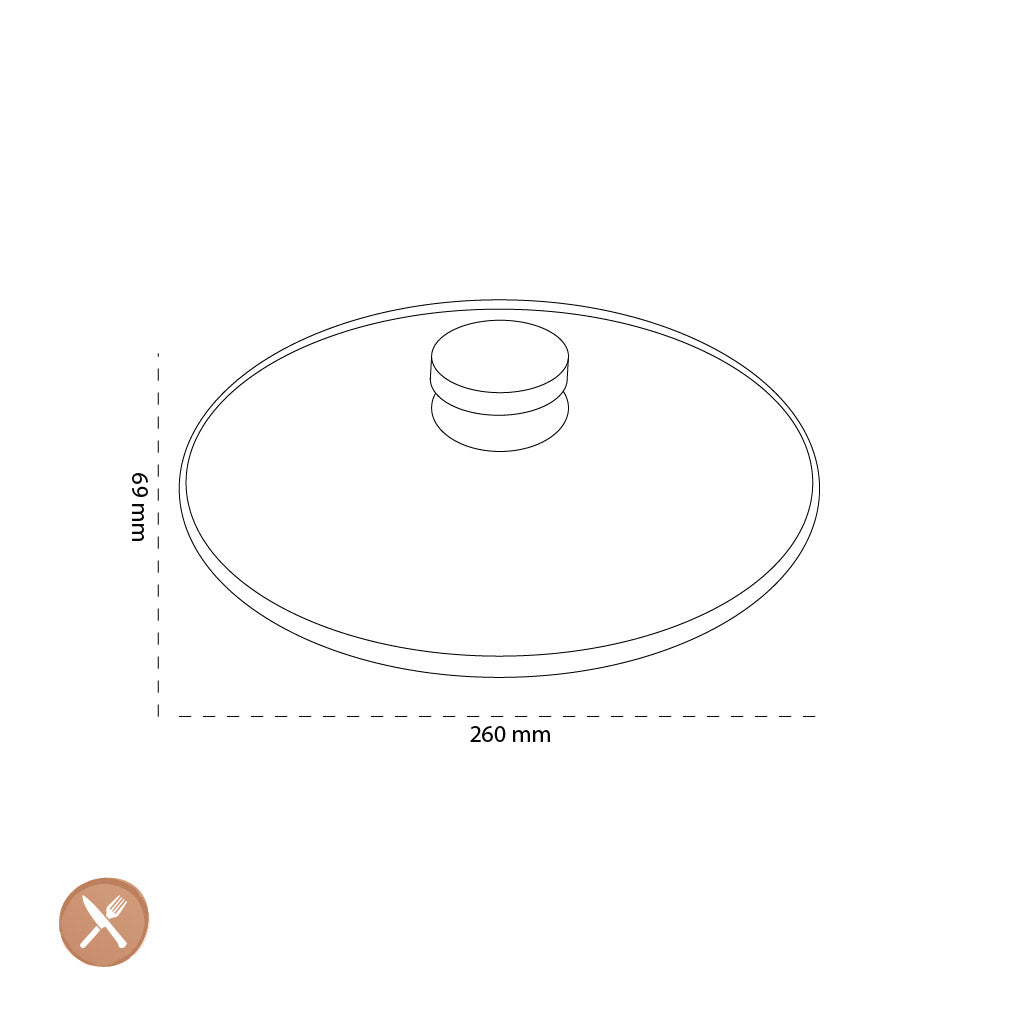 Demeyere - Couvercle en verre 26 cm