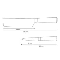 Couteaux Shinrai - Ensemble de 2 couteaux en époxy et saphir imprimé Damas - Nakiri + couteau d'office