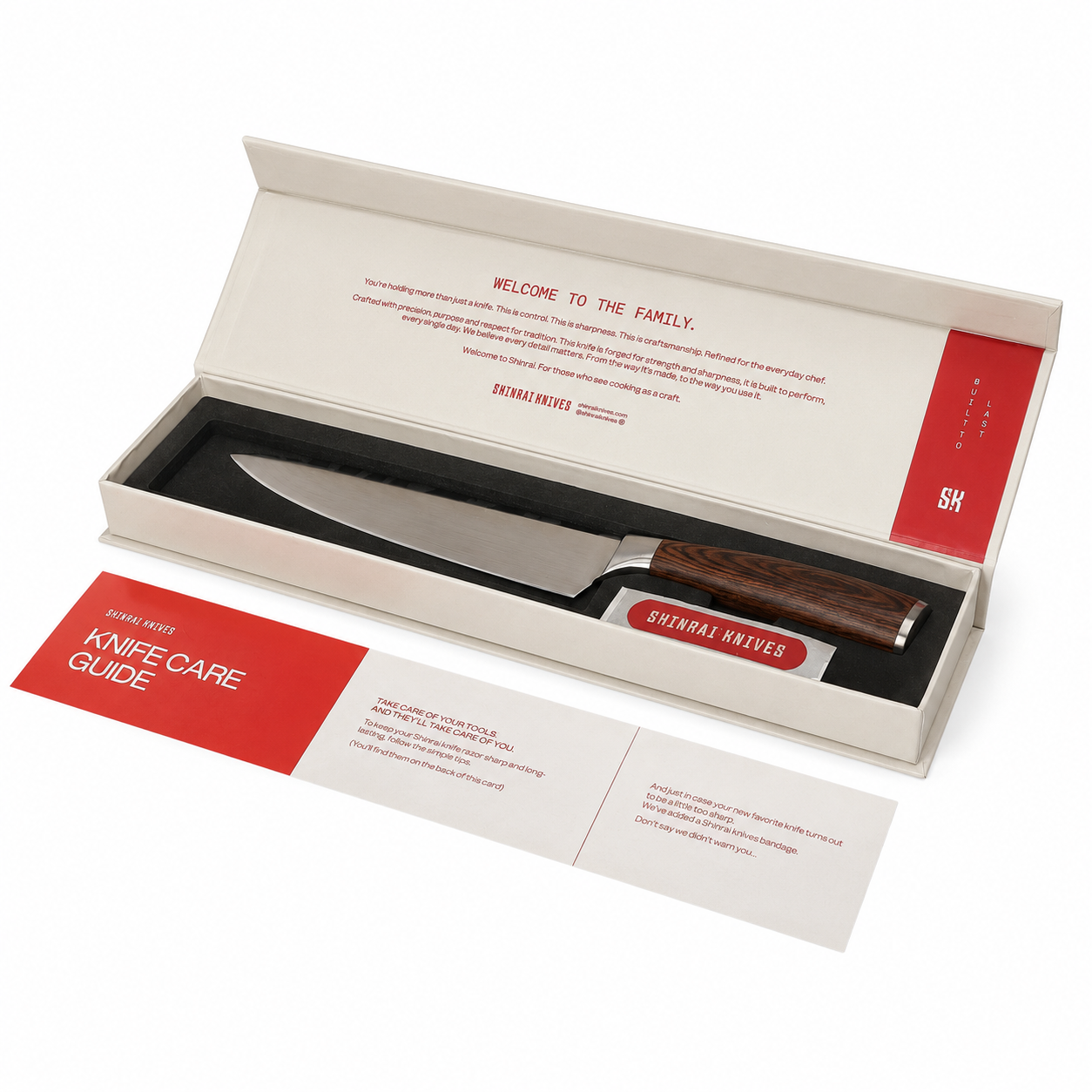 Shinrai Knives - Damascus Print Chef's Knife 20 cm