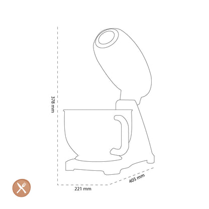 Smeg - Food processor | Cream | 50s | Food processor full color