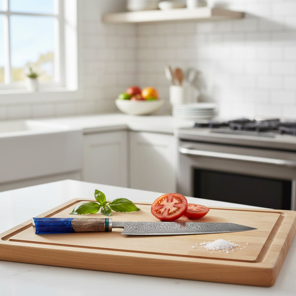 Saphir Octogone Damas Kiritsuke 23 cm - Edition Spéciale