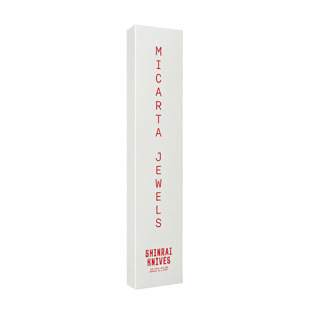 Shinrai Knives - Ensemble de 2 couteaux Damas Micarta Jewels - Couteau de chef + Santoku
