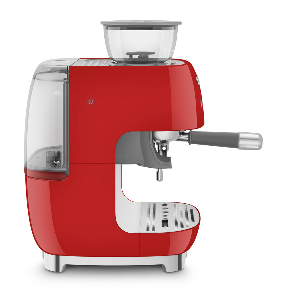 Smeg - Espresso Machine | Red | 1950s | Manual espresso machine with integrated bean grinder