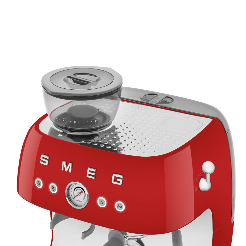 Smeg - Espresso Machine | Red | 1950s | Manual espresso machine with integrated bean grinder