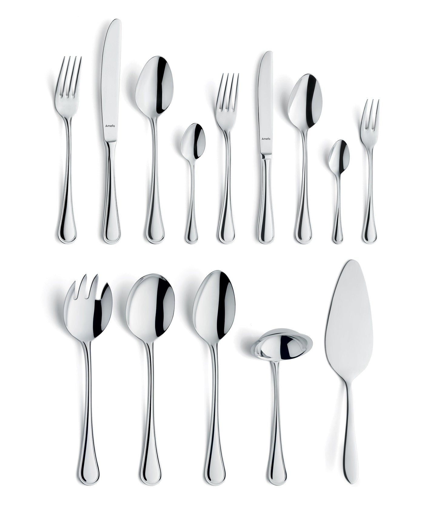 Amefa - Haydn 60-delige Bestekset 6 Personen Hoogglans - Zilverkleurig Bestekset Amefa 