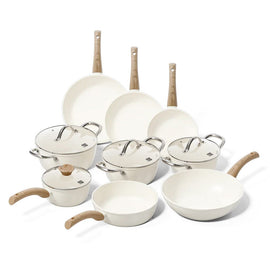 Cook & Pan - Go Ivory Pannenset 9-delig Pannenset Cook & Pan 