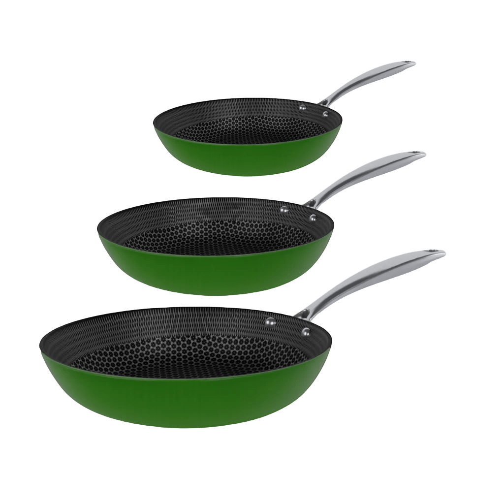 Cook & Pan - Honey Go Green Koekenpannenset 3-delig Pannenset Cook & Pan 