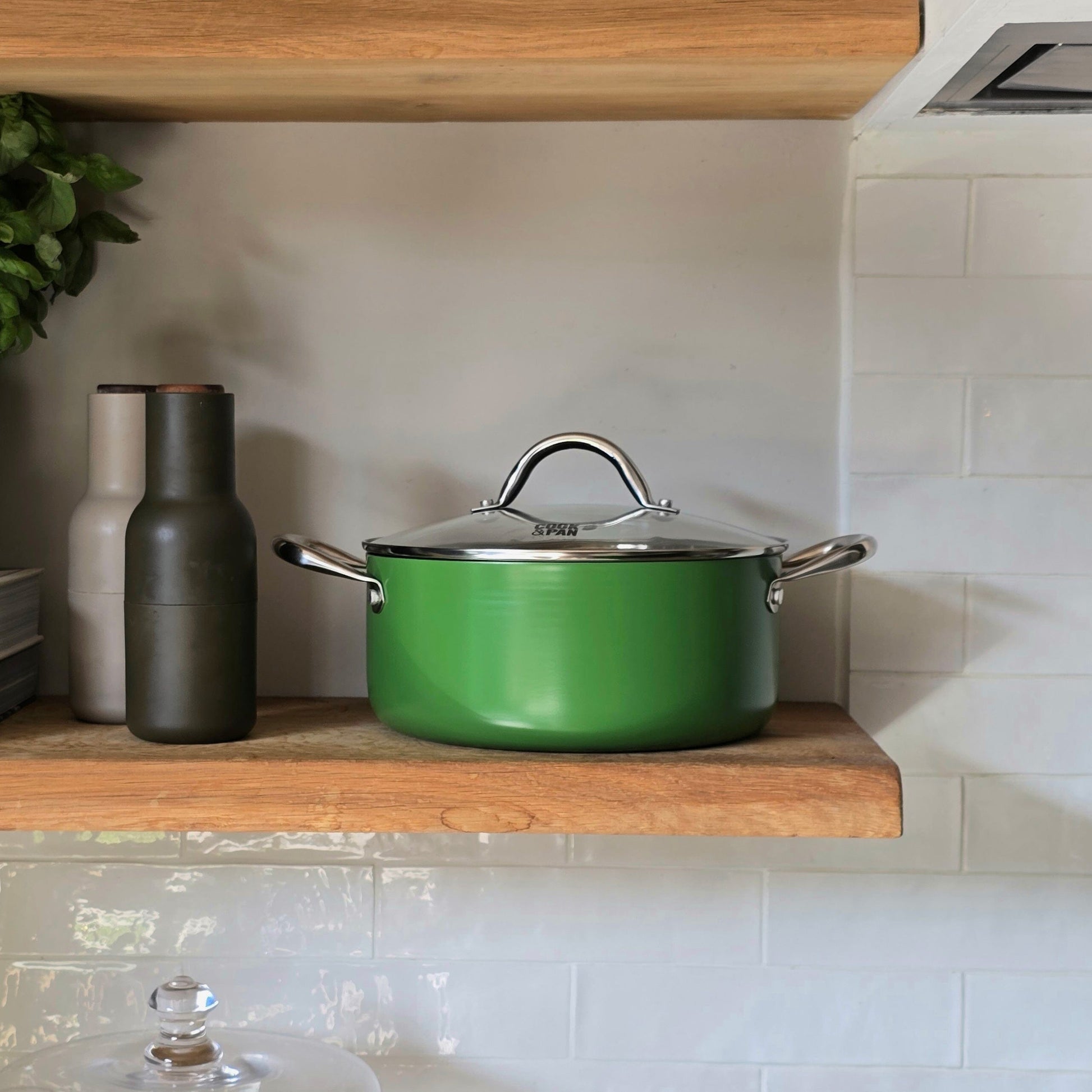 Cook & Pan - Honey Go Green Kookpot 20 cm met glazen deksel Cook & Pan 