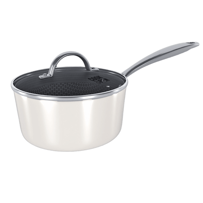 Cook & Pan - Honey Go Ivory Steelpan 18 cm met glazen deksel Cook & Pan 