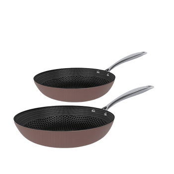 Ensemble de 2 poêles à frire Cook &amp; Pan - Honey Taupe of Mind