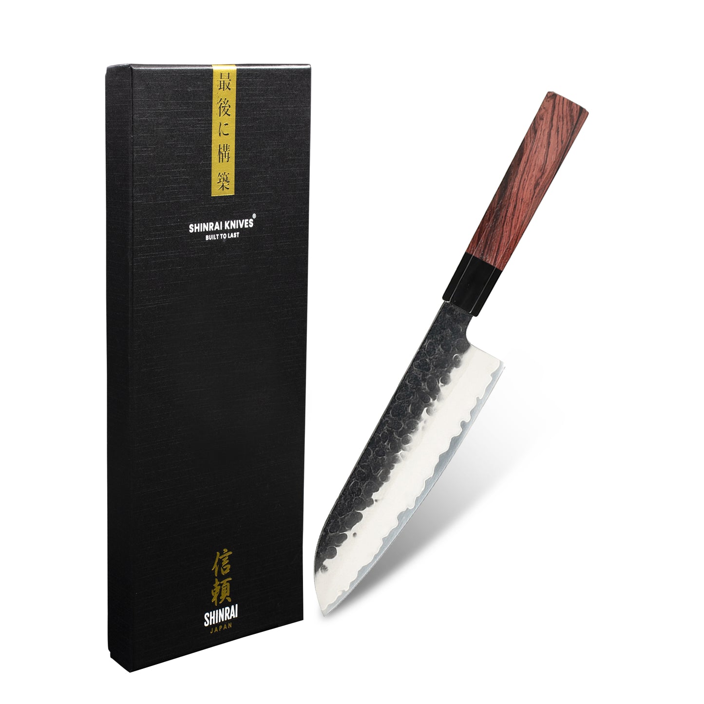 Shinrai Japan - Kurayami Damascus Santoku knife 18 cm