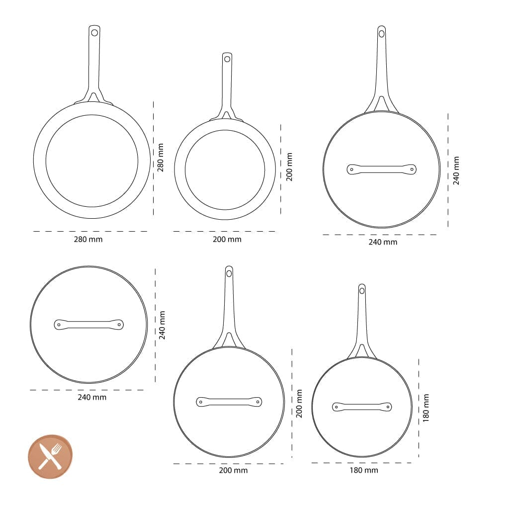 GreenPan - Padova Light Blue 10-delige Pannenset Pannenset GreenPan 