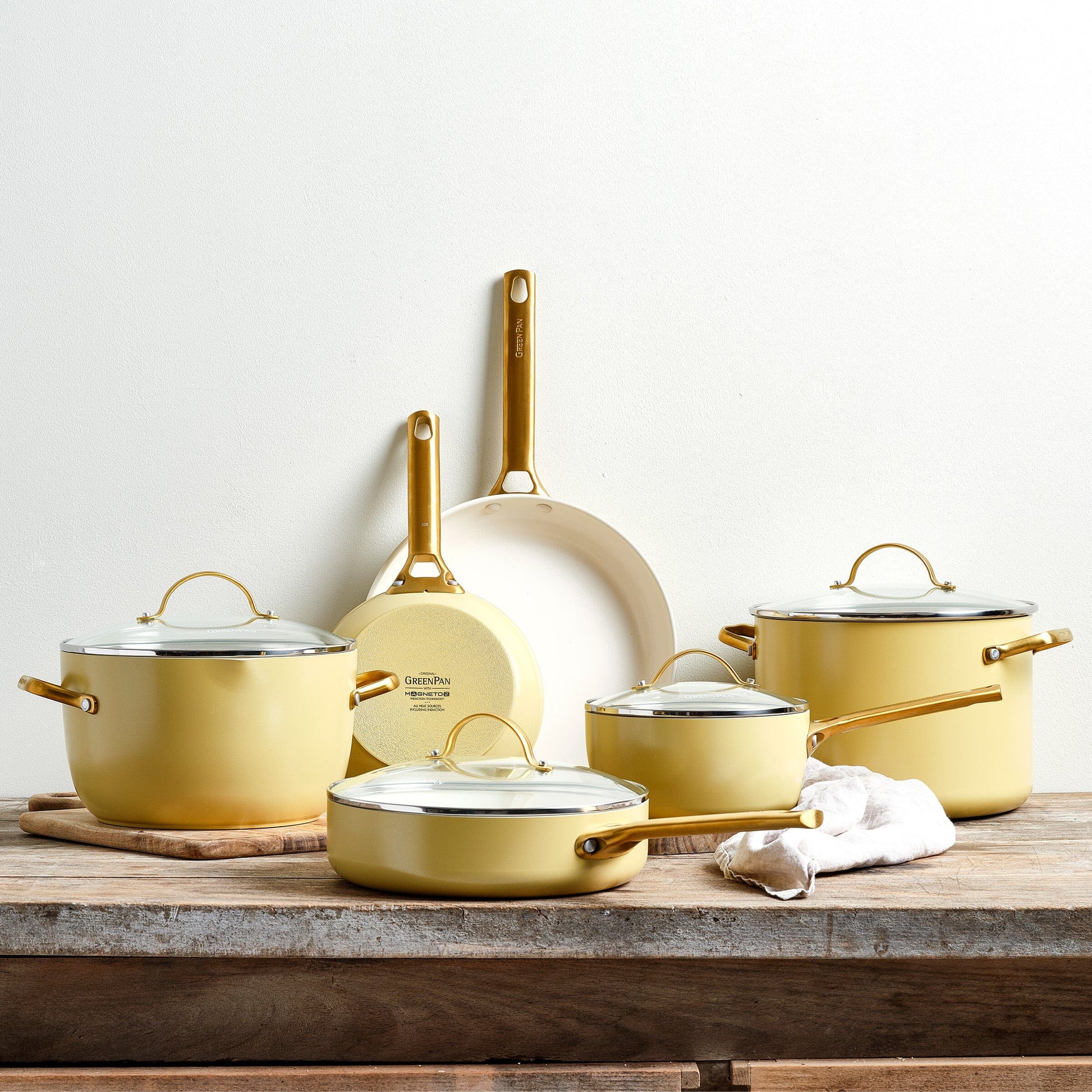GreenPan - Padova Sunshine Yellow 10-delige Pannenset Pannenset GreenPan 