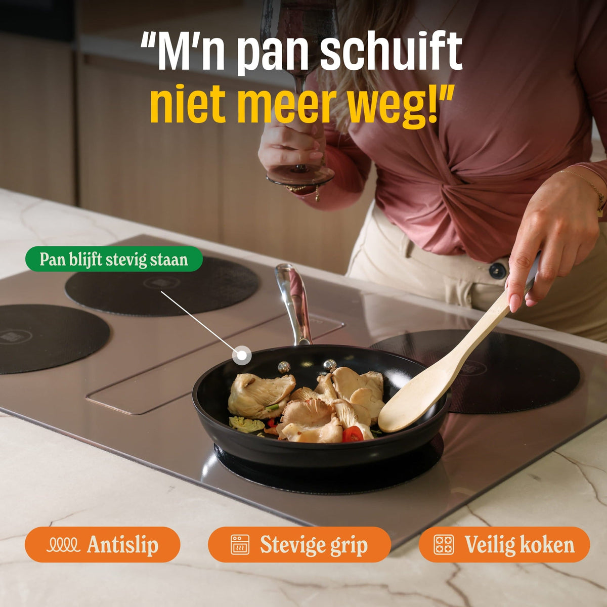 Cook &amp; Pan - Ensemble de 4 protections pour induction Taupe of Mind