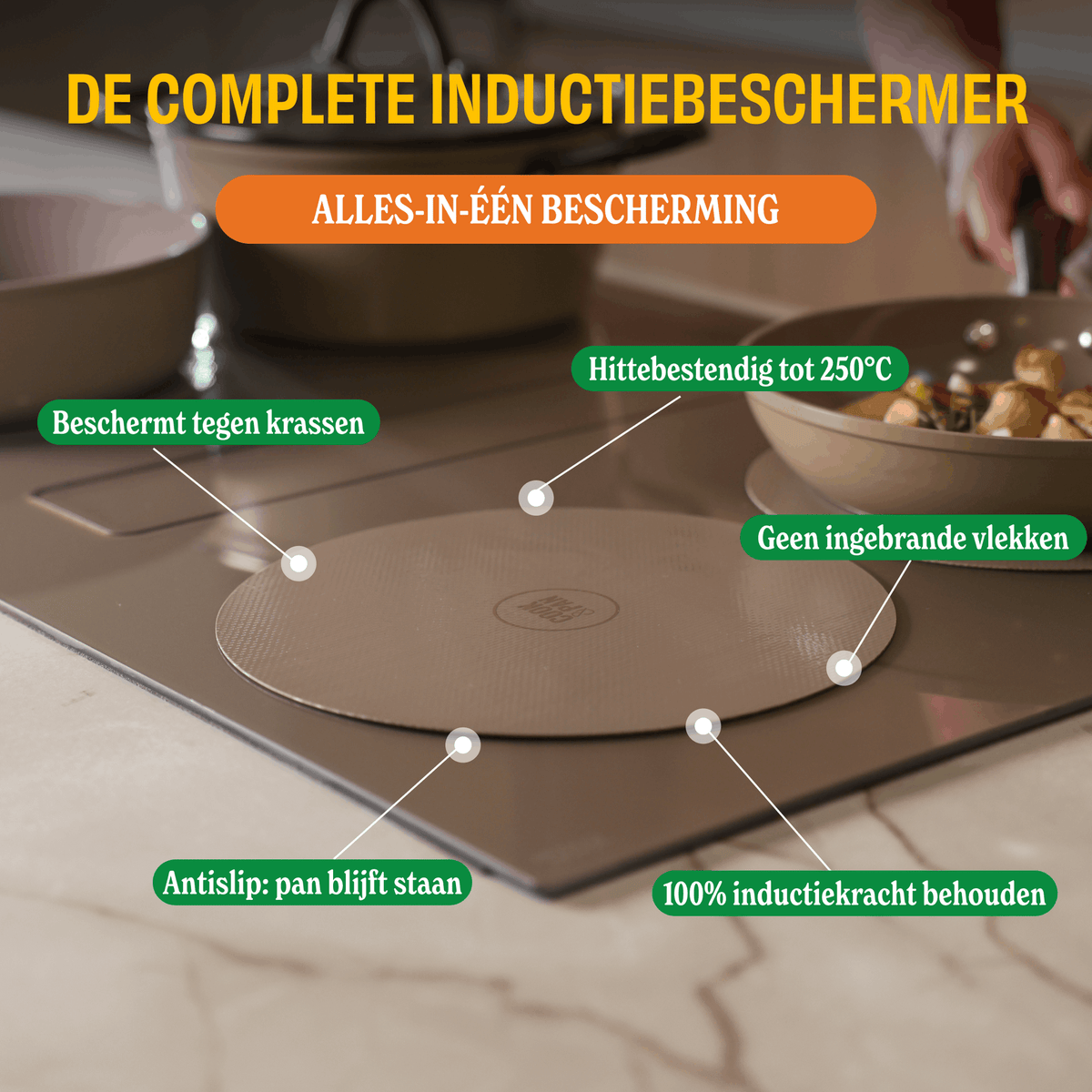 Cook &amp; Pan - Ensemble de 4 protège-plaques à induction Signature