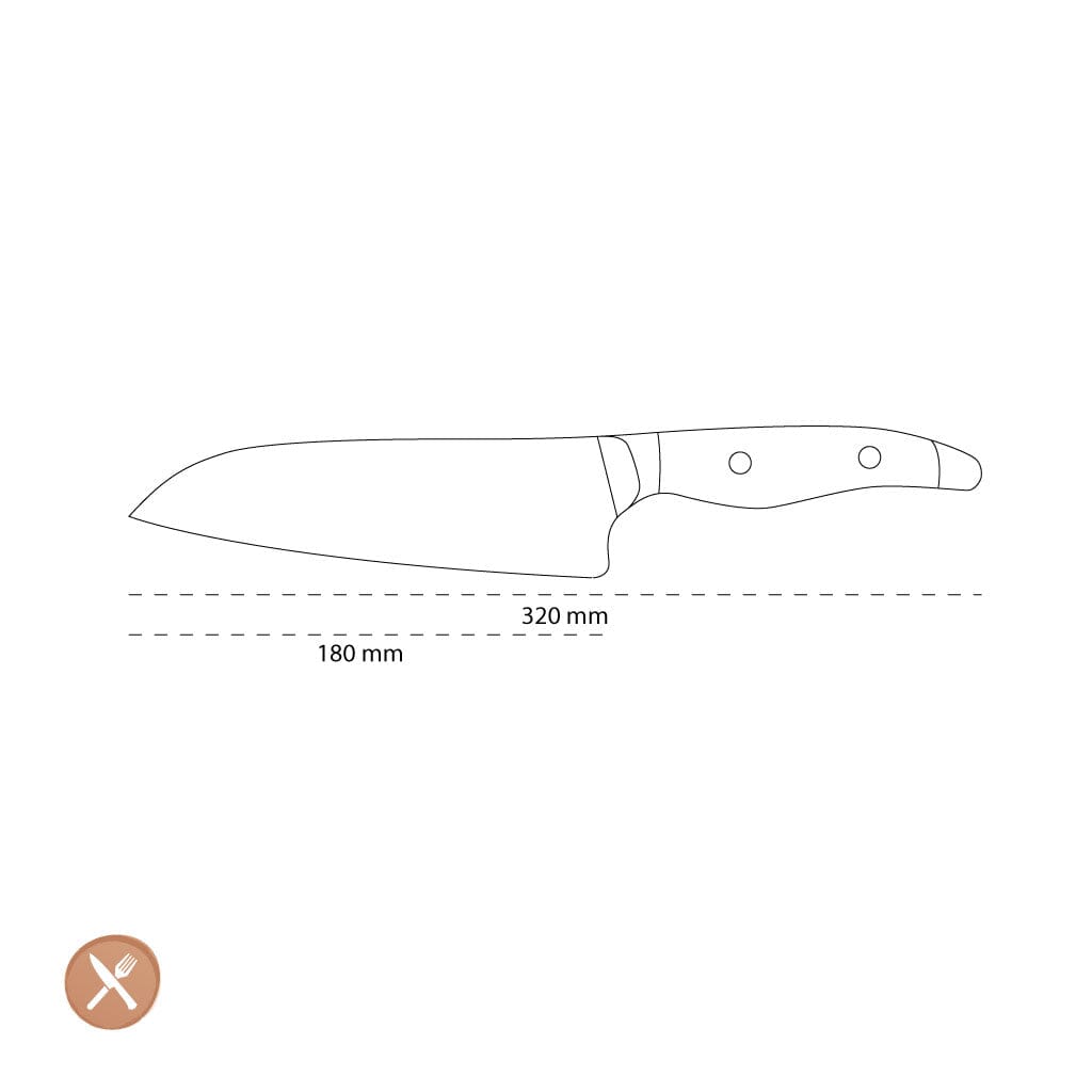 Kai Shun - Nagare Black Santoku mes (18,0 cm) Kai Shun 