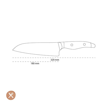 Kai Shun - Nagare Black Santoku mes (18,0 cm) Kai Shun 