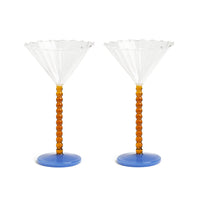 &Klevering - Coupe perle amber set van 2 Cocktail glazen &Klevering 