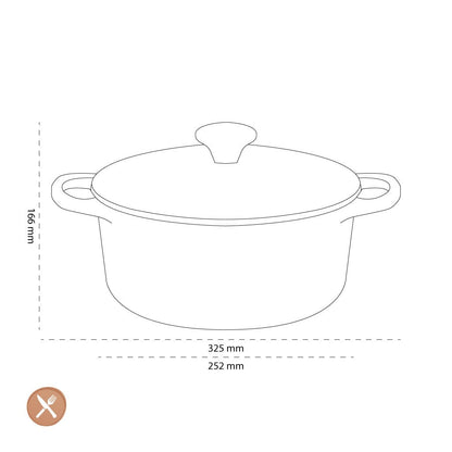 Le Creuset - Braadpan Signature rond Bamboo 24cm 4,2l Le Creuset 