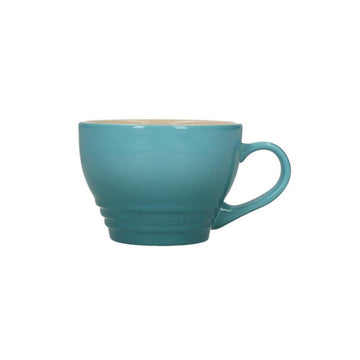 Le Creuset - Grote Cappuccino Mok Caribbean Blue 0,4l Mokken Le Creuset 