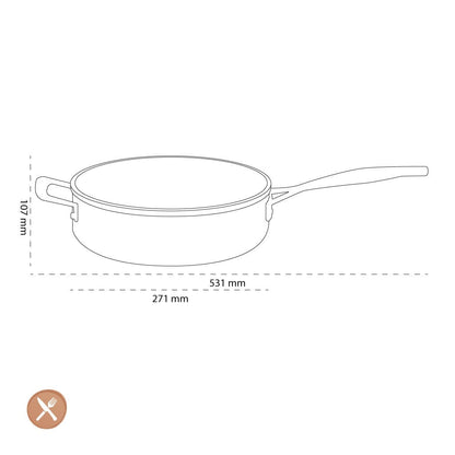 Le Creuset - Hapjespan met extra handvat 26cm 3,8l Le Creuset 