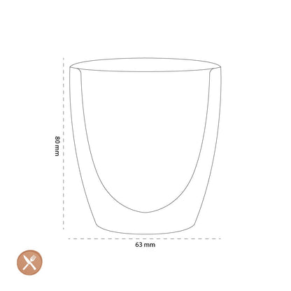 Leonardo - Dubbelwandige Mok Duo 100ml Waterkan Leonardo 