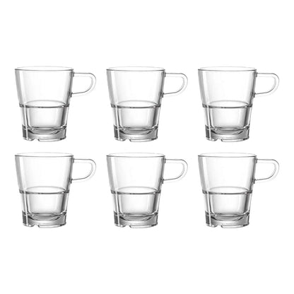 Leonardo - Senso Koffie/theeglas 250ml - 6 stuks Koffiekopjes Leonardo 
