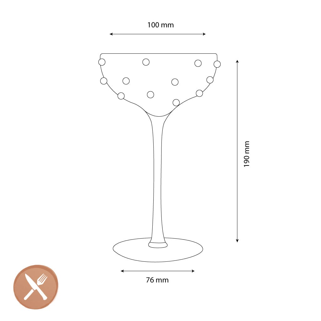 Lepelclub - Champagne Coupe - Parel - Roze Champagne glazen LepelClub 