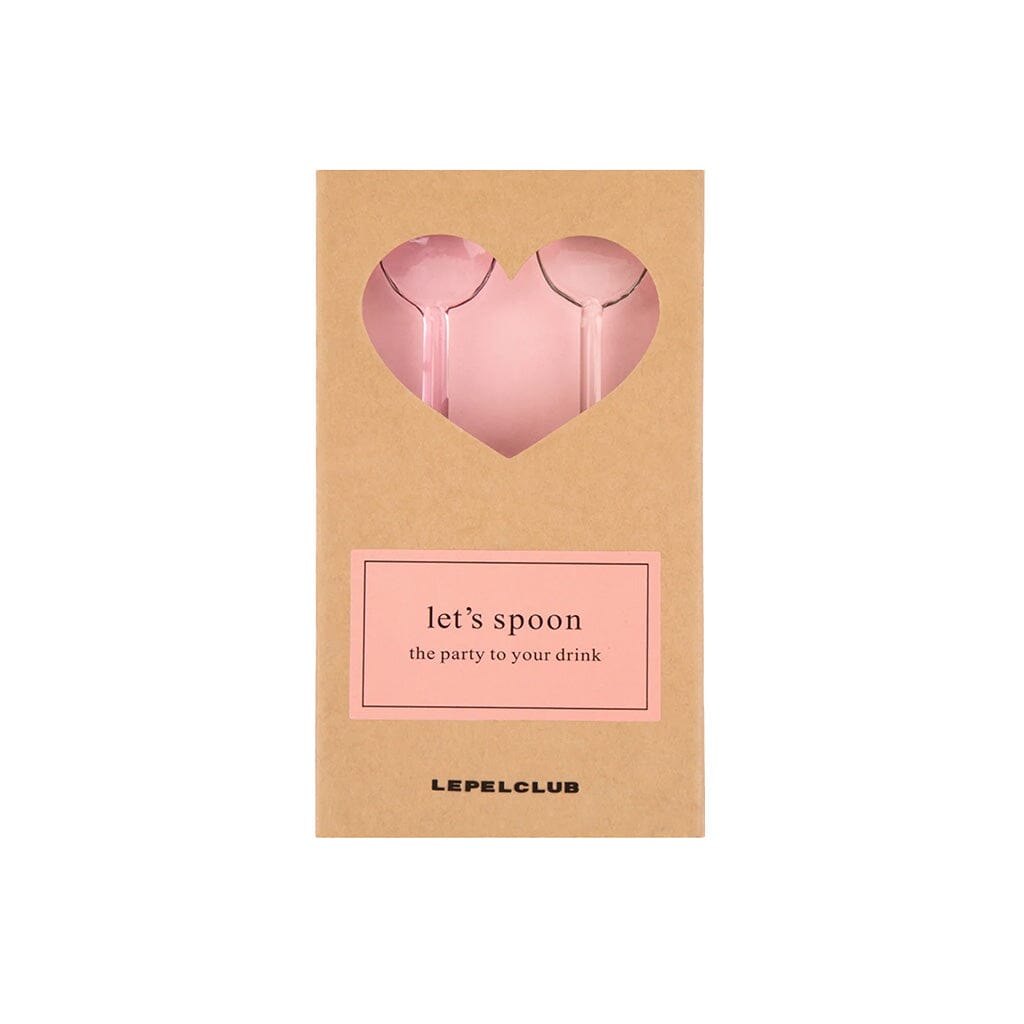 Lepelclub - Glazen Lepels - Hart - Roze LepelClub 