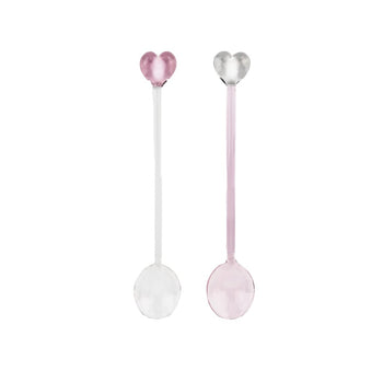 Spoon Club - Cuillères en verre - Cœur - Club des cuillères roses