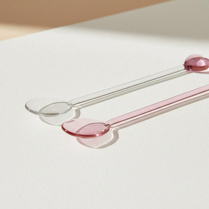 Lepelclub - Glazen Lepels - Hart - Roze LepelClub 
