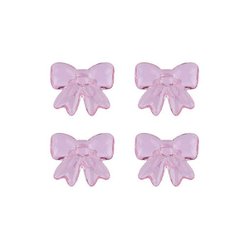 Lepelclub - Ronds de serviette nœud - Rose - Lot de 4 LepelClub