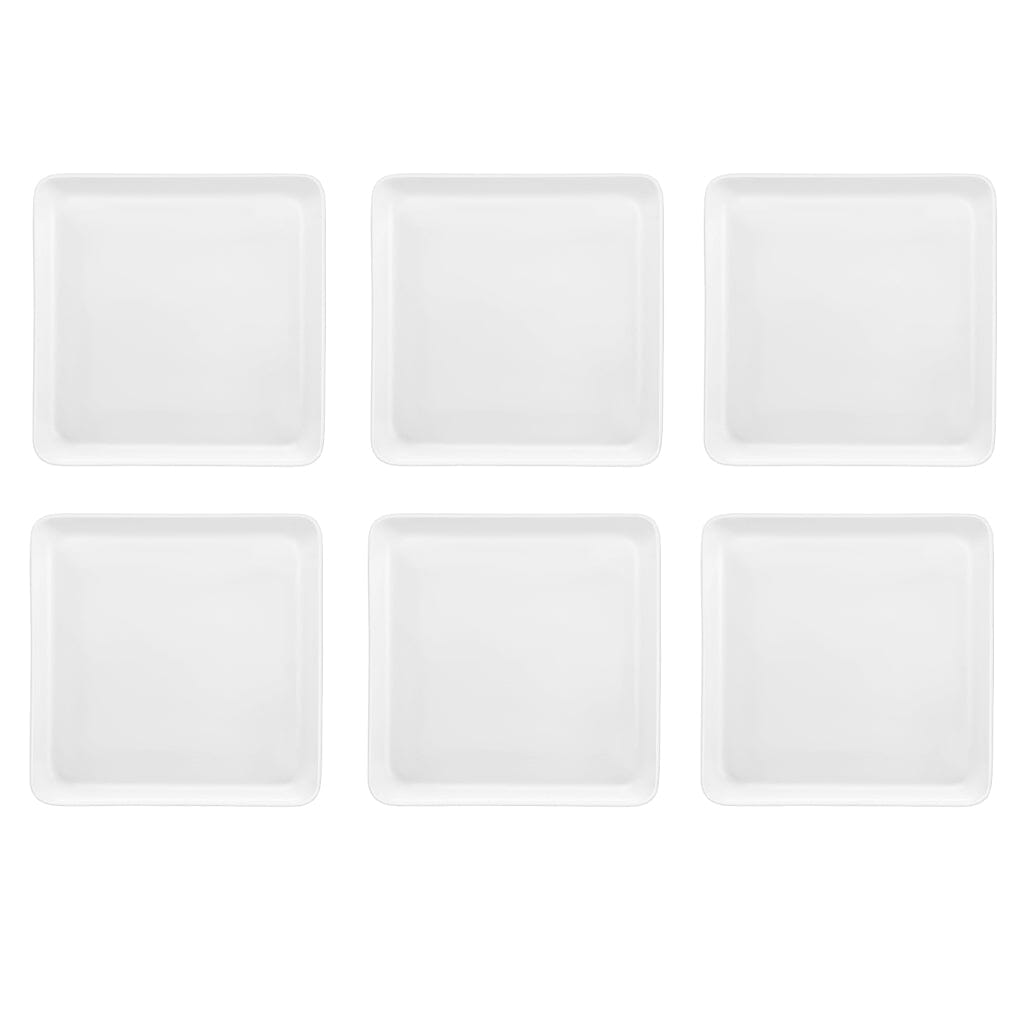 Medard de Noblat - Yaka White Vierkant Dinnerbord 25.5x25.5 cm (set van 6) Dinerborden Medard de Noblat 