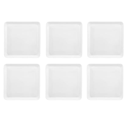 Medard de Noblat - Yaka White Vierkant Dinnerbord 25.5x25.5 cm (set van 6) Dinerborden Medard de Noblat 