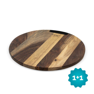 OVAL - Pure Rose Wood Serveerplank rond 1 metalen handvat Ø 35 cm Serveerplank Oval Kitchenware 