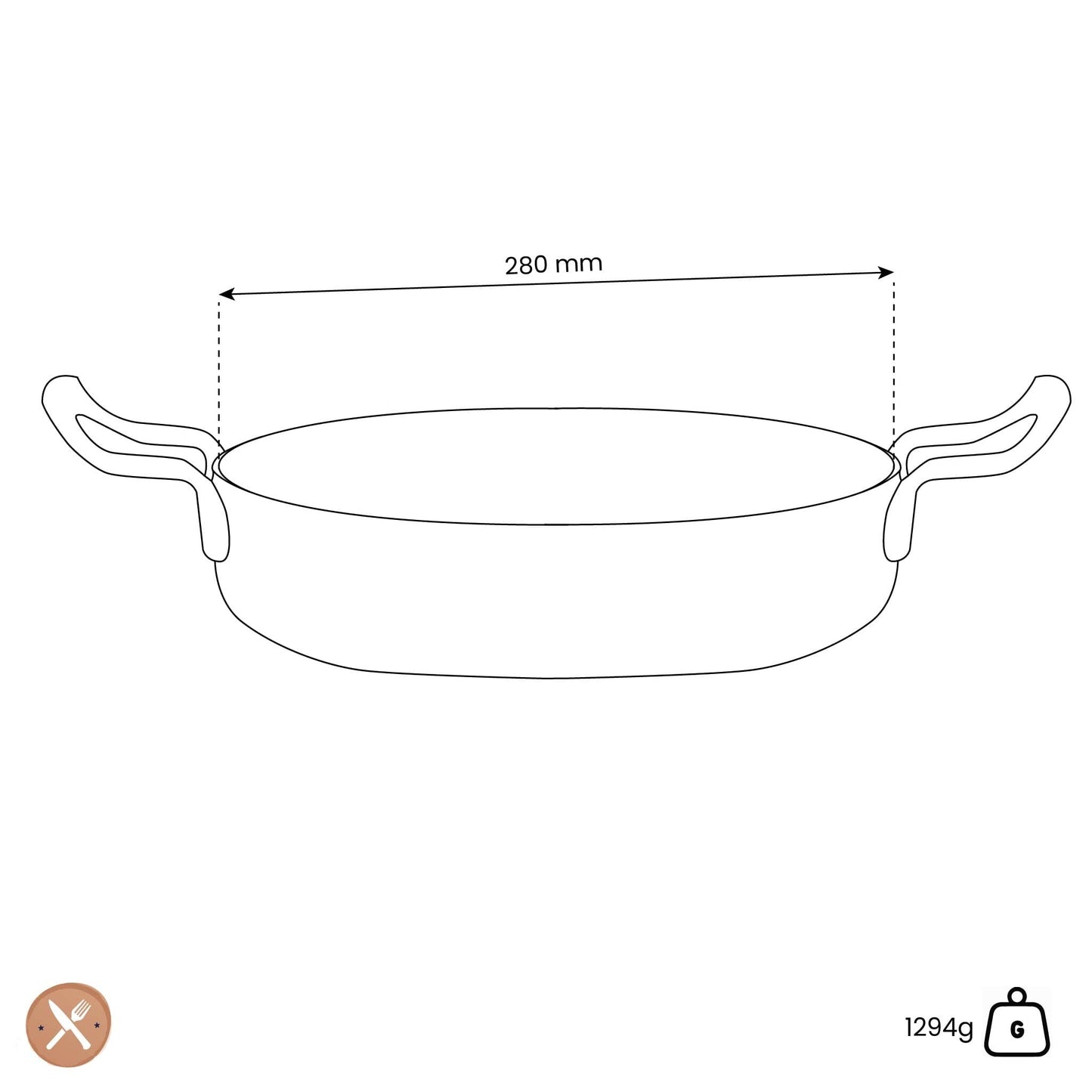 Pensofal - Academy Class Koekenpan met 2 handvatten 28 cm Koekenpan Pensofal 