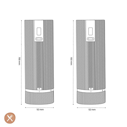 Peugeot - Line Elektrische Peper- en Zoutmolen set carbon aluminium 15 cm Peper- en Zoutmolen set Peugeot 