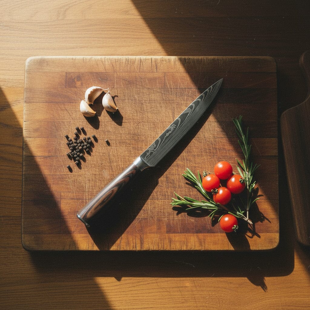 Shinrai Knives - Damascus Print 7-delige Messenset Messenset Shinrai Knives 