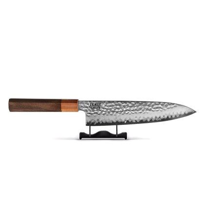 Shinrai Knives - Kigami Exclusive Damascus 3-delige set - Koksmes + Santoku + Schilmes Messenset Shinrai Knives 