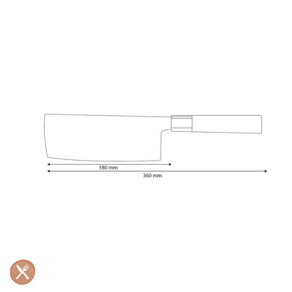 Shinrai Knives - Kurayami Damascus Nakirimes 18 cm Nakirimes Shinrai Knives 