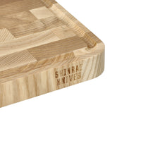 Planche à découper de luxe Shinrai Knives en bois de frêne (bois de bout) - 40 × 30 × 4,5 cm
