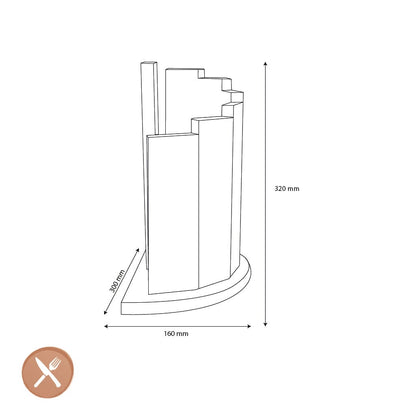 Shinrai Knives - Magnetisch Messenblok Scalae - Acaciahout Magnetisch messenblok Shinrai Knives 