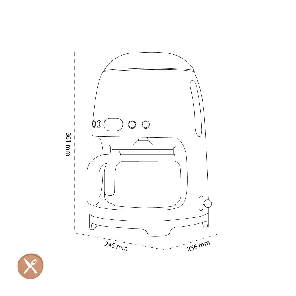 Smeg - Filterkoffiemachine | Crème | Jaren 50 | Filterkoffiemachine Filterkoffiemachine Smeg 