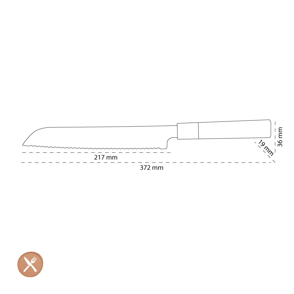 Shinrai Japan - Takumi Kaza Damascus Bread Knife 20 cm