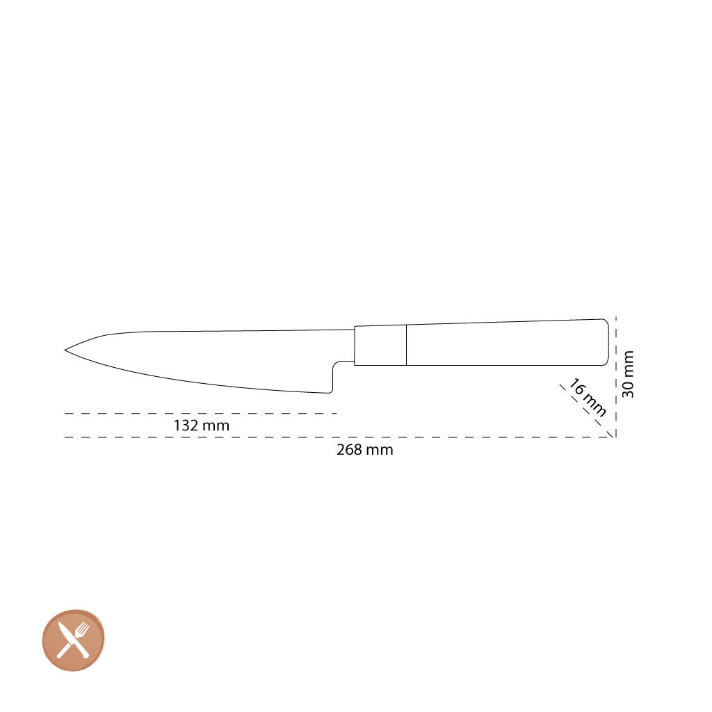 Shinrai Japon - Couteau d&#39;office Kurayami Damas 13 cm