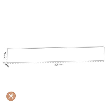 Wusthof - Magneetstrip Walnoot 50 cm Magneetstrip messen Wusthof 