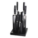 Yaxell - Ran Tower 6-Piece Knife Set with Magnetic Knife Block - Beech Wood Black